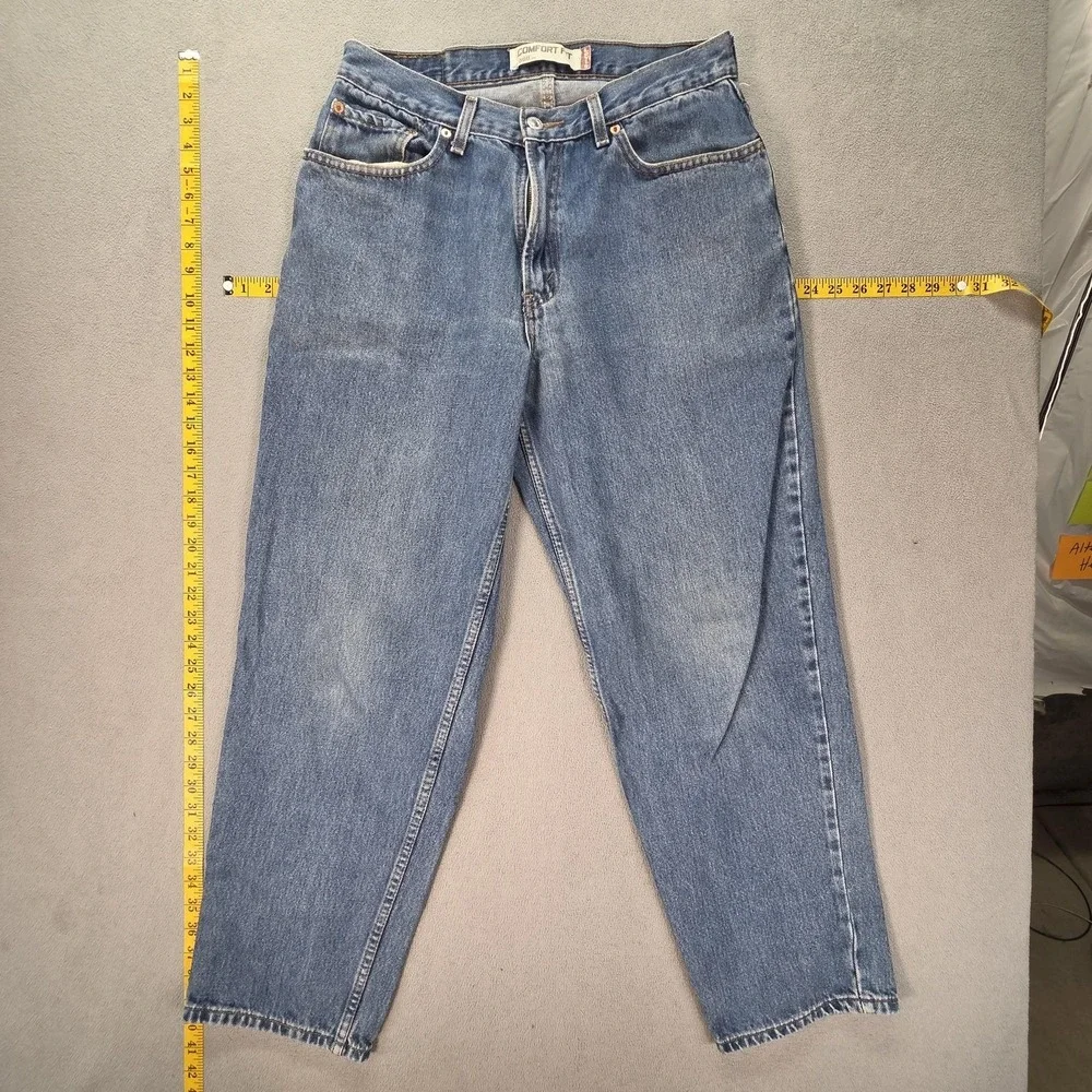 Levis 560 Jeans Mens Medium Wash Blue Denim Relaxed Tapered Zip Fly Fits 30x28